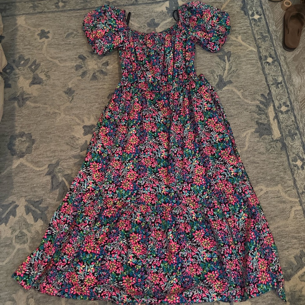 Lilly Pulitzer Vibrant Floral Puff Sleeve Dress